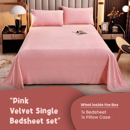 Pink Velvet - Luxury Bed Sheet Set - Windsorlino.com