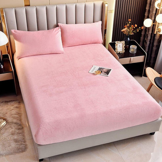 Pink Velvet - Luxury Fitted Sheet - Windsorlino.com