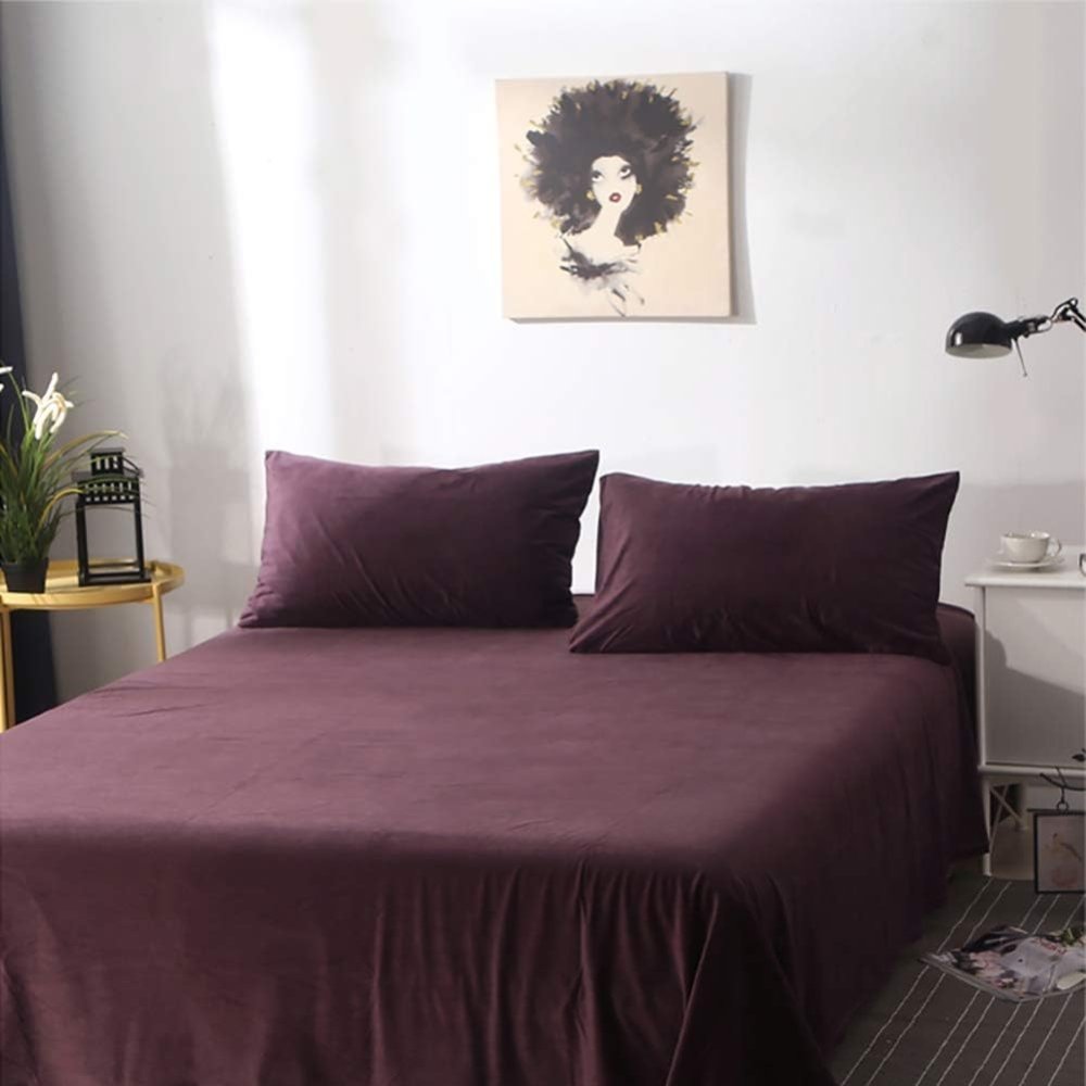 Plum Velvet - Luxury Bed Sheet Set - Windsorlino.com
