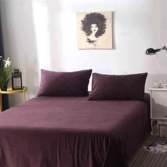 Plum Velvet - Luxury Bed Sheet Set - Windsorlino.com
