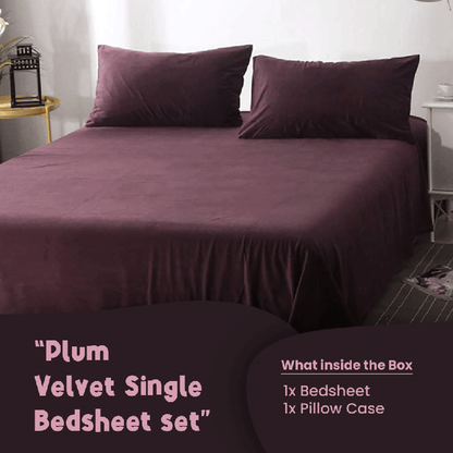 Plum Velvet - Luxury Bed Sheet Set - Windsorlino.com