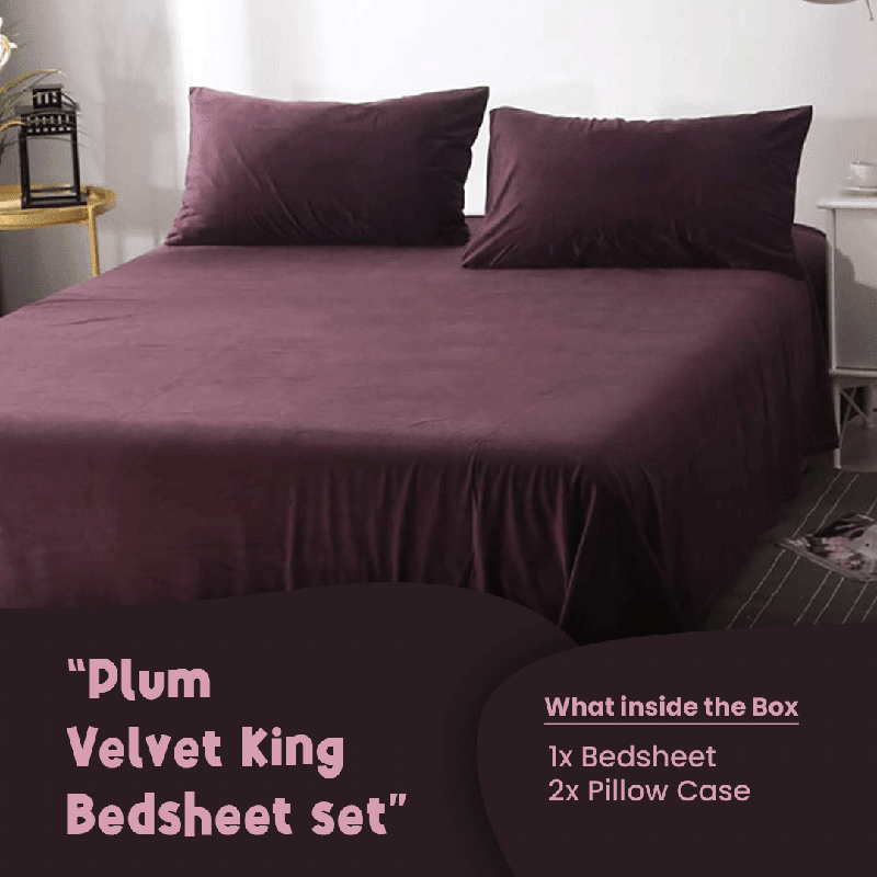 Plum Velvet - Luxury Bed Sheet Set - Windsorlino.com