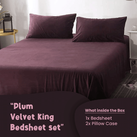 Plum Velvet - Luxury Bed Sheet Set - Windsorlino.com