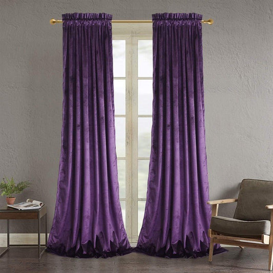 Plum - Velvet Window Curtains (Ultra Soft) - Windsorlino.com