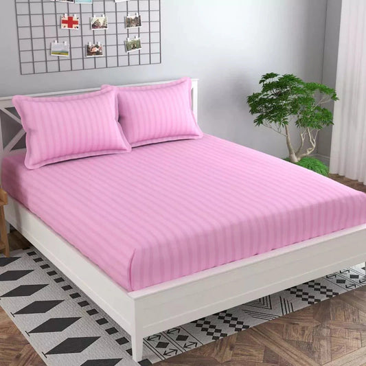 Pink Stripe-Luxury Fitted Sheet