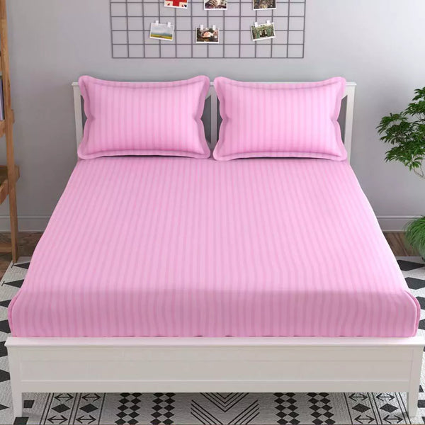 Pink Stripe-Luxury Fitted Sheet