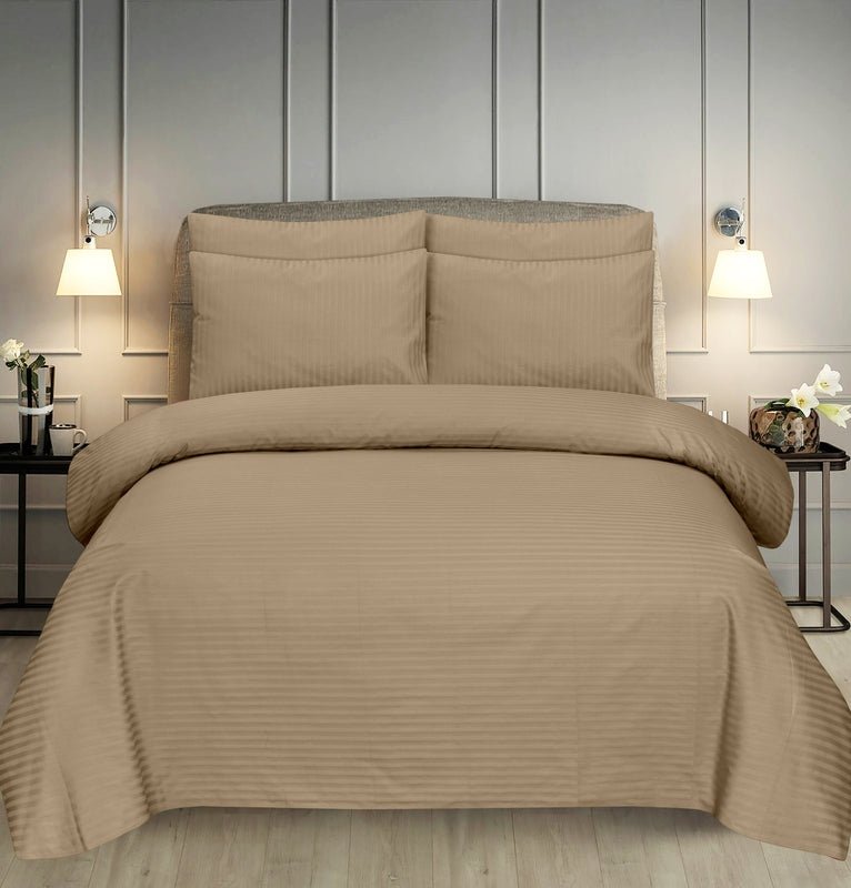 Sunset Gold Stripe - Bed Set 6 Pcs (Luxury) - Windsorlino.com