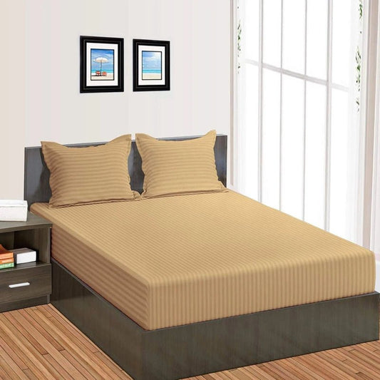 Sunset Gold Stripe - Luxury Fitted Sheet - Windsorlino.com