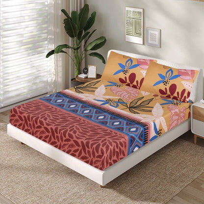 Tea Pink Geomatrical - Fitted Sheet Set - Windsorlino.com