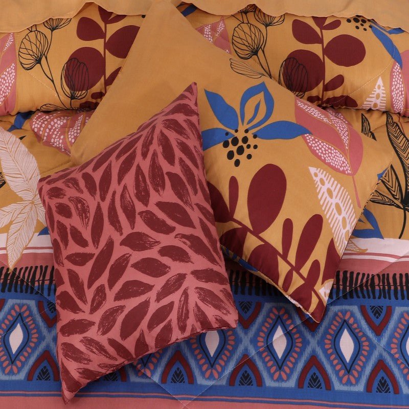 Tea Pink Geometrical - Winter Razai Set - Windsorlino.com
