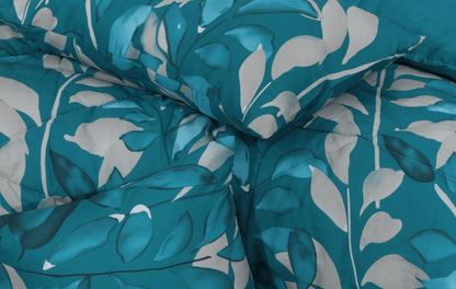 Teal Leaves - Winter Razai Set - Windsorlino.com