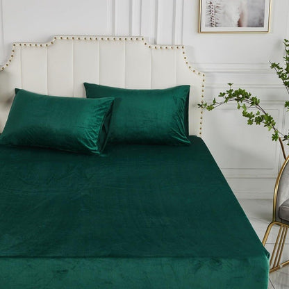 Teal Velvet - Luxury Fitted Sheet - Windsorlino.com