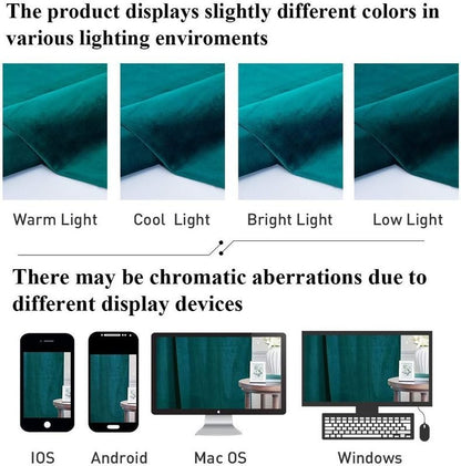 Teal - Velvet Window Curtains (Ultra Soft) - Windsorlino.com