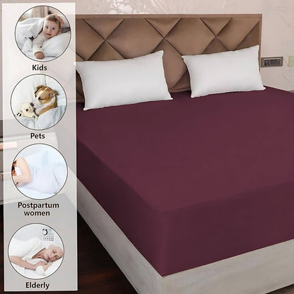 Water Proof - Fleece Mattress Protector (Plum) - Windsorlino.com
