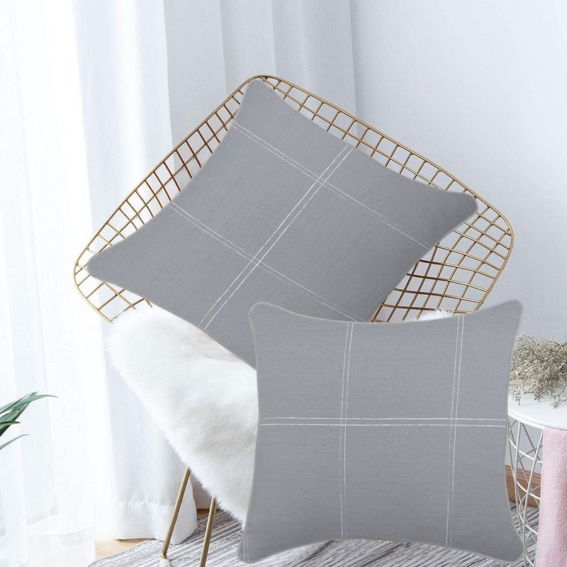 White Piping - Cushion Covers Pack of Two - Windsorlino.com