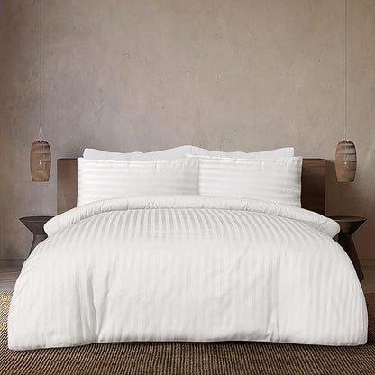 White Stripe - Bed Set 6 Pcs (Luxury) - Windsorlino.com