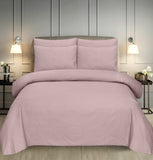 Tea Pink Stripe Satin-Bed Sheet Set