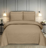 Sunset Gold Stripe Satin-Bed Sheet Set