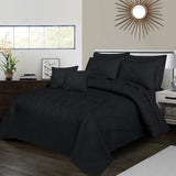Sammy Cross Pleated Imperial Black-Bed Set (Luxury)