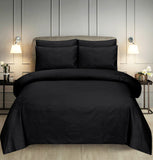 Black Stripe Satin-Bed Sheet Set