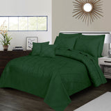 Sammy Cross Pleated Imperial Castleton Green-Bed Set (Luxury)