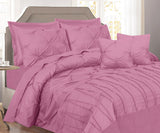 V Pin Tuck Imperial Pink-Bed Set (Luxury)