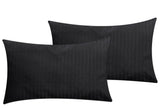 Black Stripes-Pack of 2 Pillow Cases (Luxury)