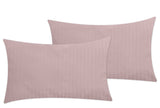 Tea Pink Stripes-Pack of 2 Pillow Cases (Luxury)