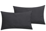 Grey Stripes-Pack of 2 Pillow Cases (Luxury)