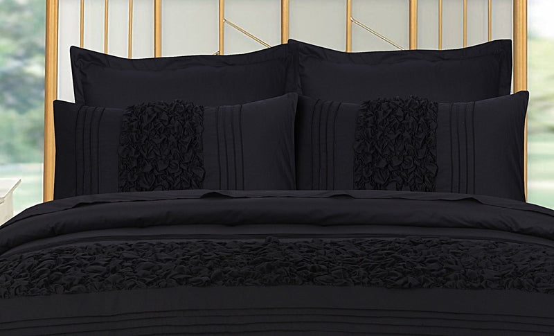 black bed sheets