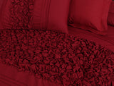 Cuddly Imperial Burgundy-Bed Set 8 Pcs (Luxury)