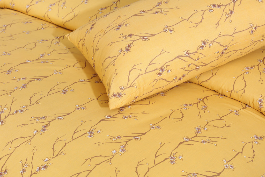 Turmeric Floral-Bed Sheet Set