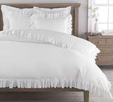 Ruffle Imperial White-Bed Set 8 Pcs (Luxury)