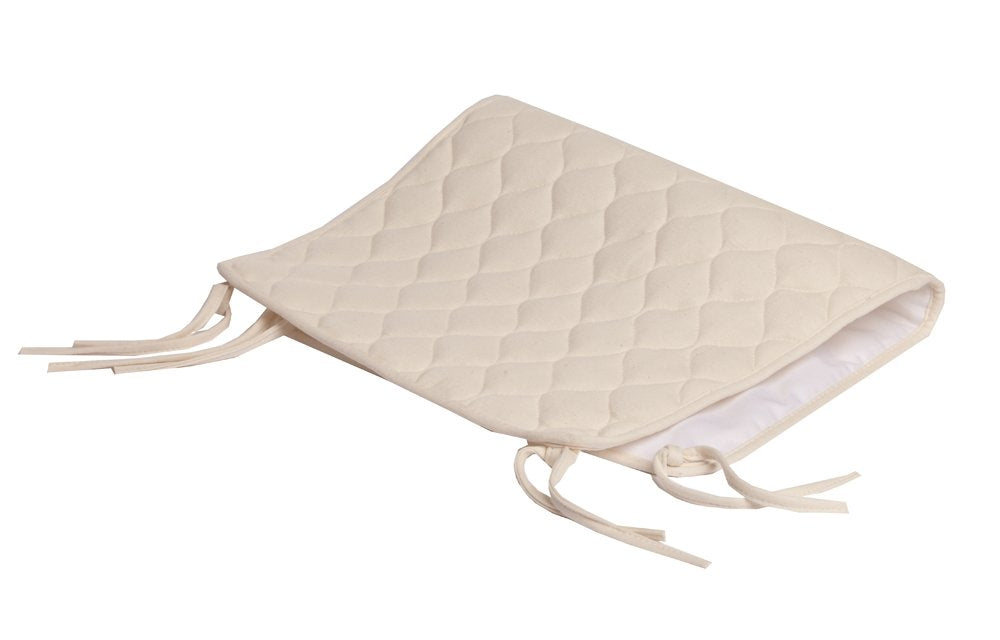 Waterproof Quilted Sheet Saver Pad For Baby Crib-Cream