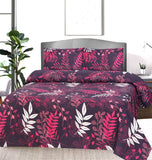 Purple Flory-Bed Sheet Set