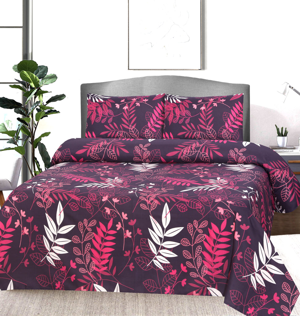 Purple Flory-Bed Set