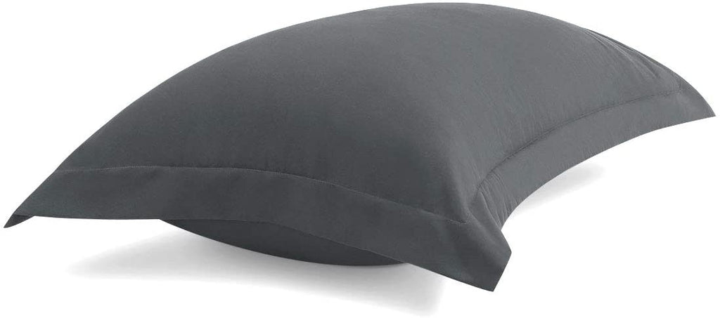 Imperial Charcoal Grey-Pack of 2 Pillow Cases Sham (Luxury)