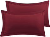 Imperial Burgundy-Pack of 2 Pillow Cases Sham (Luxury)