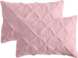 Diamond Pin Tuck (Pink)-Pack of 2 Pillow Cases