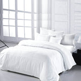 Cross Pleated Imperial White-Bed Set 8 Pcs (Luxury)