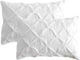 Diamond Pin Tuck (White)-Pack of 2 Pillow Cases