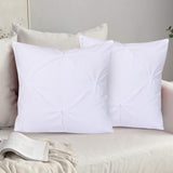 White Pin Tuck-Cushion Covers Pack of Two