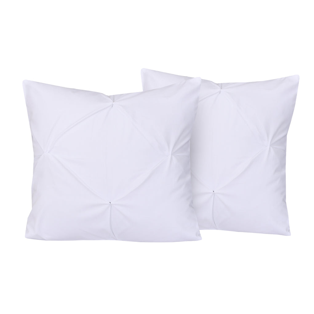 White Pin Tuck-Cushion Covers Pack of Two
