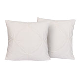 Cream Pin Tuck-Cushion Covers Pack of Two