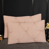 Diamond Pin Tuck (Beige)-Pack of 2 Pillow Cases