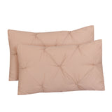 Diamond Pin Tuck (Beige)-Pack of 2 Pillow Cases