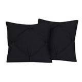 Black Pin Tuck-Cushion Covers Pack of Two