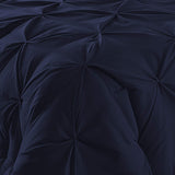 Diamond Pin Tuck Imperial Navy Blue-Bed Set 8 Pcs (Luxury)