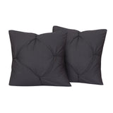 Charcoal Grey Pin Tuck-Cushion Covers Pack of Two