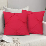 Hot Pink Pin Tuck-Cushion Covers Pack of Two